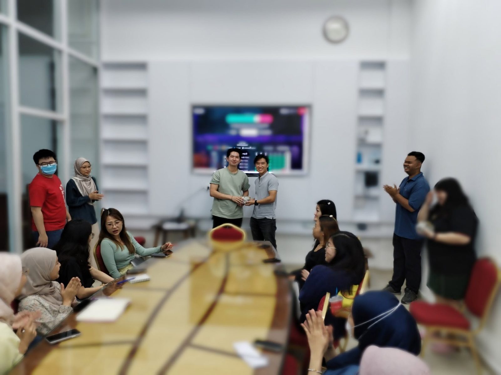 Employees taking part in the 5S initiative session at Yummies Food