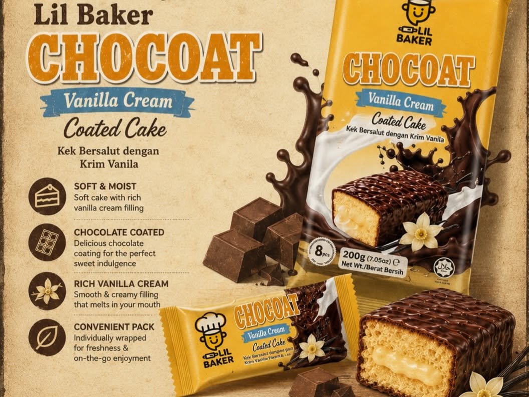 Lil Baker Chocoat Vanilla Cream Coated Cake, new product launching September 2026