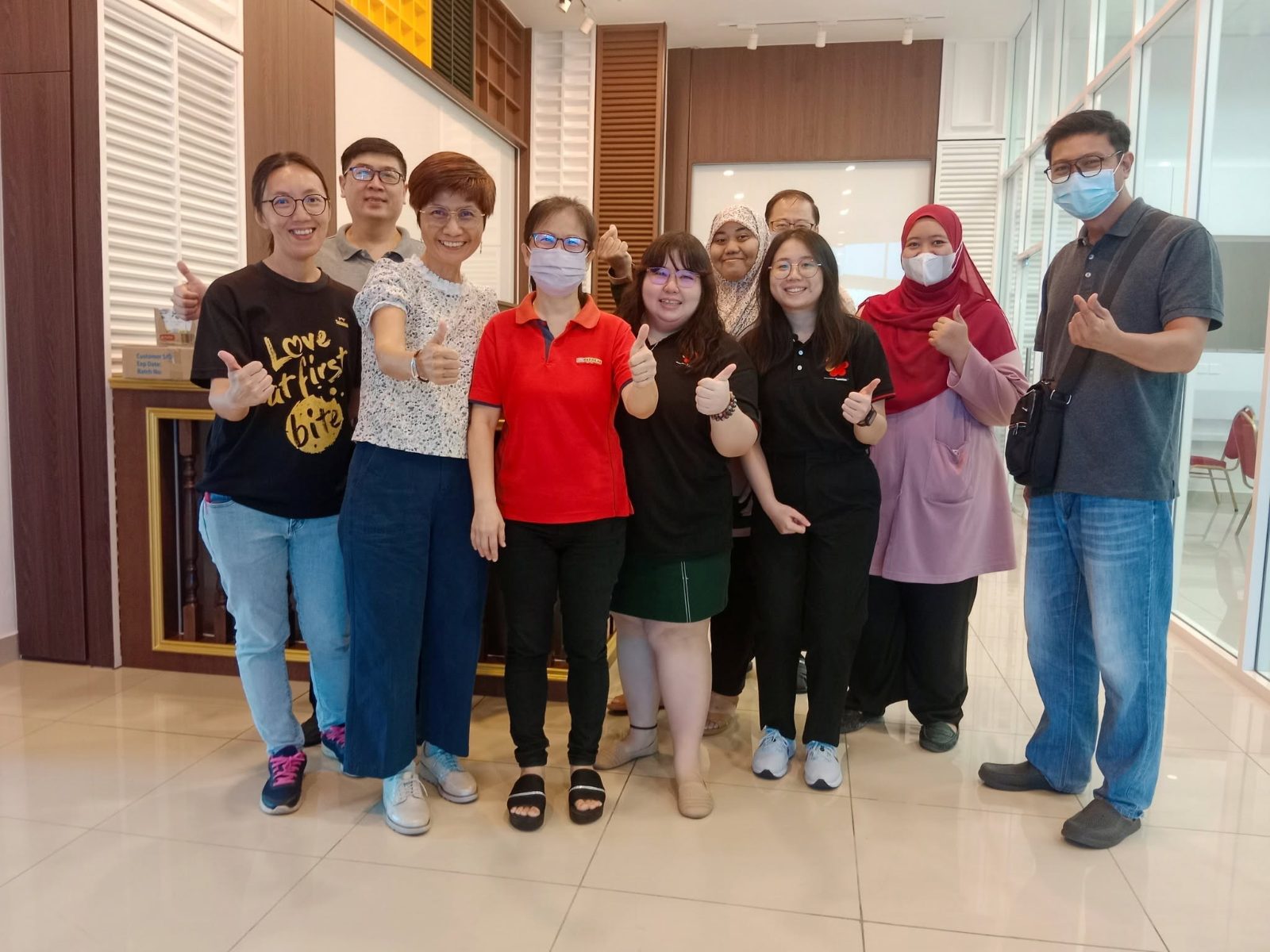 Yummies Food employees at the 2024 staff health screening with Pathlab